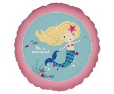 Amscan 3779001 Folienballon Meerjungfrau