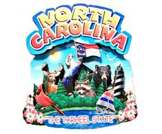 Souvenir Destiny North Carolina State Montage Holz Kühlschrank Magnet 2