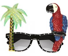 Widmann Brille mit Papagei und Palme, tropischer Stil, Einheitsgröße