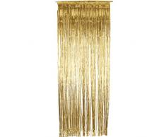 Smiffys Schimmer Vorhang, 91cm x 244cm, Gold, 34122