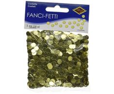 Beistle 50620-GD Dots Confetti Konfetti, plastik, gold