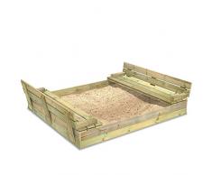 WICKEY Sandkasten Flip 120x125cm