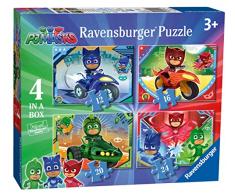Ravensburger 6974 PJ Masks 4 Puzzles in Einer Box, 12/16/20/24 Teile