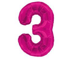 Unique Party Folienballon im Zahlen-Design, groß, 86,4 cm