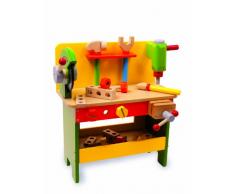 small foot 1538 Werkbank Christian aus Holz, Holzspielzeuge inkl. Schrauben, Muttern und Lochbrettern, ab 3 Jahren