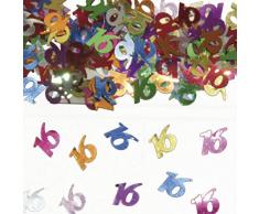 Folat 05310 - Tischkonfetti Zahl 16 - bunt - 2 x 14 gr.