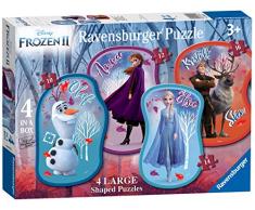 Ravensburger 3025 Disney Die Eiskönigin 2, 4 große Puzzles (10,12,14,16 Teile)