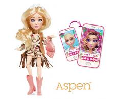 BANDAI YL30262 SnapStar – Ankleidepuppe 23 cm – Aspen – personalisierbare Puppe mit Perücke und kostenloser App, um deinen eigenen Stil zu kreieren & zu teilen