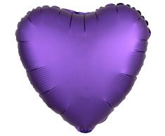 Amscan 3681801 Folienballon Herz, Purple, 43 cm
