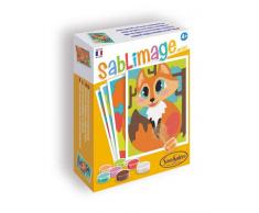 Sentosphere 3908103 Sablimage Mini, Sandbilder Bastelset für Kinder, Motiv Waldtiere, Kreativset, DIY, Mehrfarbig