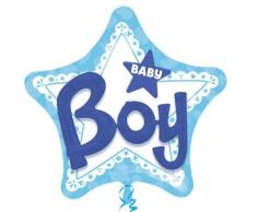 Amscan 3092201 53 x 99,1 cm Baby Boy Folienballons