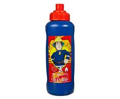 Undercover FSBT9911 Sportflasche aus Kunststoff, BPA und Phthalat frei, Feuerwehrmann Sam, ca. 450 ml, Rot/Blau