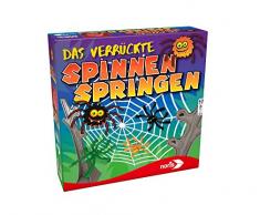 Noris - Das verrückte Spinnen springen - Spiel mit Spinnennetz und 16 Spinnen zum Werfen, Sanduhr für die Zeitmessung, für 2-4 Spieler und Kinder ab 5 Jahren