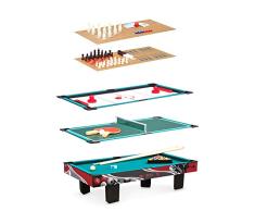 Small Foot 11278 Multifunktionstisch 9 in 1 aus Holz inkl. Zubehör, Set mit neun Spielen und fünf verschiedenen Spielplatten, ab 5 Jahre Spielzeug, Mehrfarbig