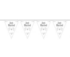 Folat Party Dekoration Wimpelkette 10 Meter Buchstaben – Just Married