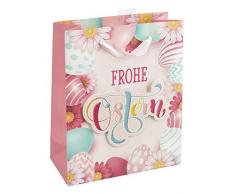 Idena 30201 Geschenktasche Frohe Ostern, rosa