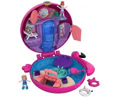 Polly Pocket FRY38 - World Flamingo Schwimmring Schatulle Puppen Spielset, zum Sammeln, Mädchen Spielzeug ab 4 Jahren
