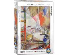 Eurographics Marc Chagall Paris durch das Fenster Puzzle (1000, Mehrfarbig)