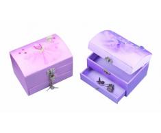 Great Gizmos Schmuckkästchen mit Ballerina-Motiv und Mohnblumen, Hellrosa