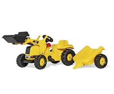 Rolly Toys rollyKid CAT Trettraktor mit Anhänger (für Kinder von 2,5 bis 5 Jahren, Heckkupplung) 023288