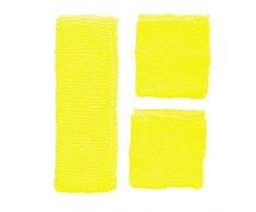 Widmann 05835 - Neon Schweißbänder, Stirnband und 2 Armbänder, gelb, 80er Jahre, Kleidungszubehör, Retro Style, Sport- und Fanwelt, Disco, Motto Party, Karneval