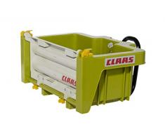 Rolly Toys 408924 rollyBox Claas Transportmulde für Trettraktor (Kinder von 3-10 Jahre, Mulde kippbar, Heckklappe ABN.)