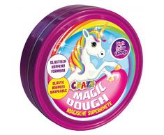 Craze Superknete für Kinder Magic Dough Intelligente Knete Einhorn 80g in Dose BPA-und glutenfrei Glitzer 58917, Unicorn-3 Farben