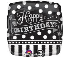 amscan 3092701 Happy Birthday Tafel Folienballon, Mehrfarbig
