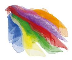 Jongliertücher 6er Set aus Nylon