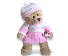 Baue Dein Bears Kleiderschrank 15 Zoll Bj Bär Fairisle Knit Kleid und Hut Teddybär Kleidung (Rosa)