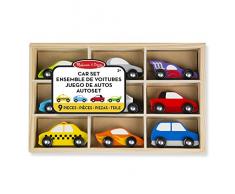 Melissa & Doug 13178 Cars Fahrzeug Set in Holz Tablett