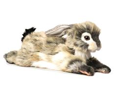 Plüsch-Hase grau liegend, 43 cm L