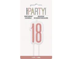 Unique Party 84982 Kerze, rose gold