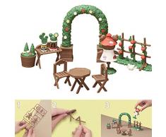 Bandai – Haco Room – Zubehör-Set – Garten – 68 Teile zum Zusammenbauen – Mini-Spielwelt – Bauspielset – 35467