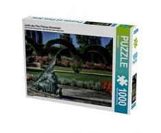 Jardin des Prés Fichaux Sonnenuhr 1000 Teile Puzzle quer