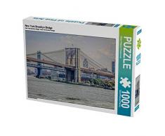 CALVENDO Puzzle New York Brooklyn Bridge 1000 Teile Lege-Größe 64 x 48 cm Foto-Puzzle Bild von Oliver Pinkoss Photostorys