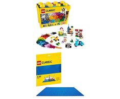 Lego Classic 10698 - Große Bausteine-Box, Bausteine + Blaue Bauplatte, Kreatives Spielen