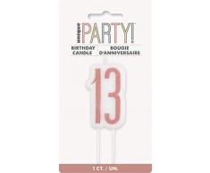 Unique Party 84980 Kerze, rose gold