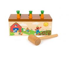 Small Foot 10972 Sesamstrasse Hämmerchenspiel aus Holz, 100% FSC-Zertifiziert, ab 18 Monate, Klopfbank inkl Hämmern Spielzeug, Mehrfarbig