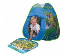 John 77072 - Pop Up Spielzelt Dinosaurier mit Spielteppich und 2 Schleich Figuren