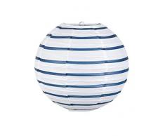 Boland 44386 Laterne Papier Navy mit Stahldraht Rahmen