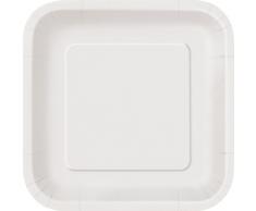 23 cm, quadratisch Party Teller, 14 Stück