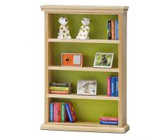 Lundby 60305000 - Bücherregal Puppenhaus - Puppenhaus-Zubehör - Möbelset 22-teilig - Regal - Holzregal - Möbel - Bücher - Radio - ab 4 Jahre - für 11 cm Puppen - Minipuppen 1:18