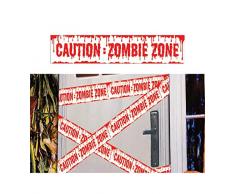 Fiestas Guirca Vorsicht Zombie Zone Signalband für Halloween Dekoration 600x12 cm
