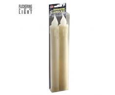 Widmann 5265B Set von 2 leuchtenden Kerzen, Unisex – Erwachsene, Beige, One Size