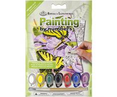 Royal Brush PBNMIN-113 Mini-Set zum Malen nach Zahlen, Schwalbenschwanz-Schmetterlinge, 12,7 x 17,8 cm