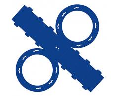 folia 9434/5 - Rundlaternen Rohlinge, Laternenzuschnitte aus Wellpappe, 5 Stück, blau, zum Zusammenstecken ohne Kleber, ideal zum Gestalten individueller Laternen