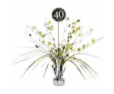 amscan 110294 Tischdekoration 40 Sparkling Celebration, Silber & Gold, Einheitsgröße
