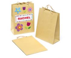 Baker Ross Geschenktüten in Naturfarben für Kindern zum Bemalen und Dekorieren - Geschenkidee - 6 Stück