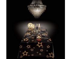 Boland 44158 - Tischdecke VIP, Größe 130 x 180 cm, Sterne, Hollywood, Tischtuch, Dekoration, Partygeschirr, Partyzubehör, Geburtstag, Birthday, Motto Party, Karneval, Kinderfasching